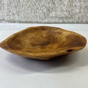 Enrico RootWorks Small Flat Cut Platter Fir Wood Root Bowl 2180 Hand Carved 6x2